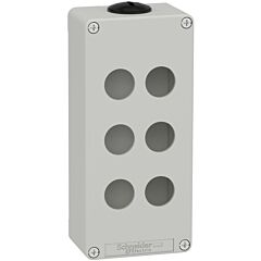 Harmony xap, xb2 sl, estación de control vacía, aleación de zinc, gris, m25, 6 orificios 22mm, 80 x 175 x 51,5