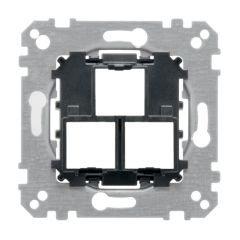 Soporte para 1 o 2 conectores rj45 s-one compatible con la gama elegance y dlife