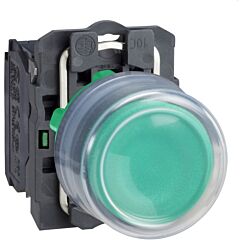 Pulsador  capuchon goma 1na verde