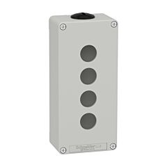Harmony xap, xb2 sl, estación de control vacía, aleación de zinc, gris, m25, 4 orificios 22mm, 80 x 175 x 51,5