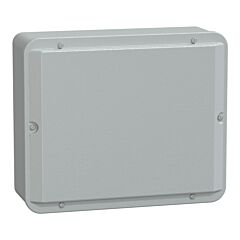 Caja industrial metálica - tapa baja- alt307xanch257xprof116 - ip55 - gris ral 7035