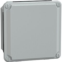 Caja industrial metálica - tapa baja-alt105xanch105xprof49 - ip55 - gris ral 7035