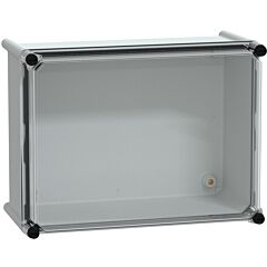 Caja modular aislante panelset pls, cuerpo poliéster, tapa transparente ip65 27x36x18cm