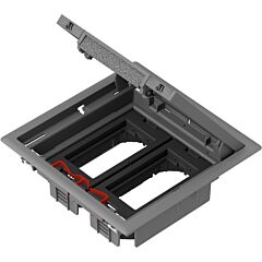 Optiline 45 - caja de suelo para 2 módulos dobles