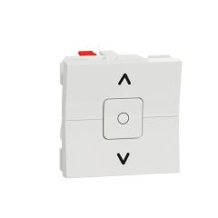 New unica, interruptor de persianas, 3 posiciones, 6a, 2 módulos, conexión rápida, ip4x, polar