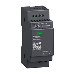 Fuente de alimentación regulada, 100-240v ac, 24v 1.2 a, monofásica, modular