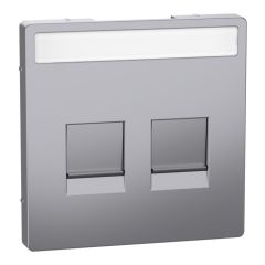 Tapa rj45 doble keystone d-life aluminio