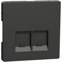 Tapa rj45 doble d-life antracita