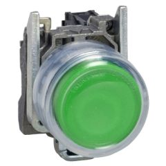 Pulsador capuchón goma 1na verde