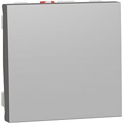 New unica pulsador 2 mod aluminio