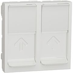 New unica carátula toma rj45 doble 2 mod. polar