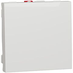 New unica, interruptor basculante, 10ax, 2 módulos, conexión rápida, ip4x, polar