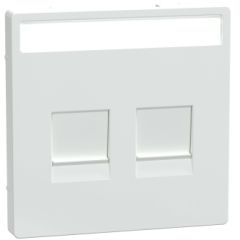 D-life tapa para toma doble rj45  keystone color blanco artico