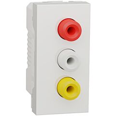 New unica toma audio-video 3 rca 1 mod. polar