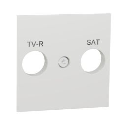 New unica caratula toma r-tv/sat blanco polar