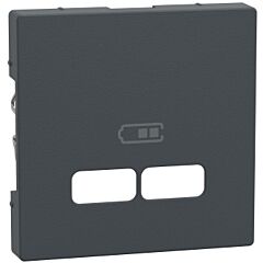 Carátula, system m, para cargador usb, antracita