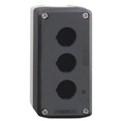Harmony xald, xalk - caja vacía, plástico, tapa gris oscura, para pulsador ø 22, 3 orificios