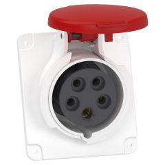 Toma empotrar inclinada; pk pratika tornillo; 3p+n+t; 16 a; ip44; 380 - 415 v