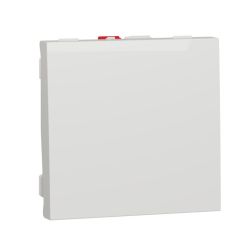 Interruptor 2 modulo new unica studio blanco polar