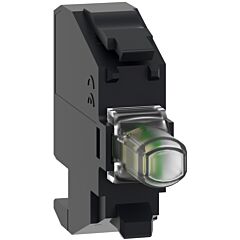 Bloque luminoso, harmony xb4, harmony xb5, blanco, para cabeza de 22mm, led universal, conector enchufable, 24v ac/dc