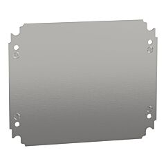 Placa de montaje ciega h300xw250mm de acero galvanizado