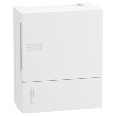 Resi9 mp - caja de distribución - superficie - 1 fila - 6 mód. - puerta blanca
