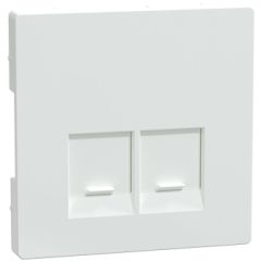 Tapa d-life para toma de datos rj45 doble  blanco artico