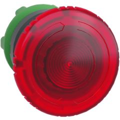 Cabeza par emergencia lum 40mm rojo 1/4 giro