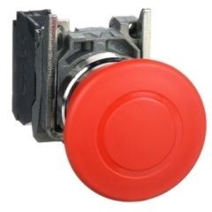 Harmony xb4 - paro de emergencia, metal, seta roja ø40, ø22, bloqueo del gatillo push-pull, 1 nc