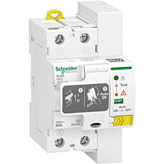 Diferencial auto rearmable acti9 red, 2p, 40a, 30 ma, tipo a