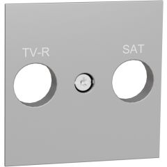 New unica caratula toma r-tv/sat aluminio