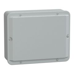 Caja industrial metálica - tapa baja- alt256xanch206xprof93 - ip55 - gris ral 7035