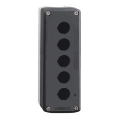 Harmony xald, xalk - caja vacía, plástico, tapa gris oscura, para pulsador ø 22, 5 orificios