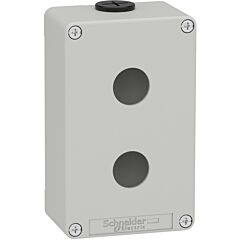 Harmony xap, xb2 sl, estación de control vacía, aleación de zinc, gris, m20, 2 orificios 22mm, 80 x 130 x 51,5, ul culus