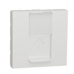 New unica caratula rj45 2 mod. keystone blanco polar
