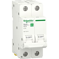Interruptor magnetotérmico; resi9; 1p+n; 10 a; 6000 a; 230 v