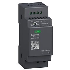 Fuente de alimentación regulada, 100-240v ac, 12v 2.1 a, monofásica, modular