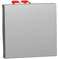 New unica, cruzamiento, 10ax, 2 módulos,  conexión rápida, ip4x, aluminio