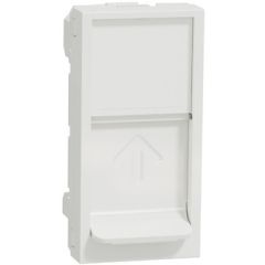 New unica caratula rj45 1 mod. keystone blanco polar