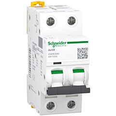 Magnetotérmico, acti9 ic60n, 2p, 40 a, d curva, 6000 a (iec 60898-1), 10 ka (iec 60947-2)