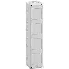 Carcasa de interfaz, carcasa mureva, 4 aperturas 90x100 mm, (an.) 138 mm x (al.) 610 mm
