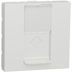 Toma  de datos rj45 new unica  categoria 5e utp 2 módulos blanco polar