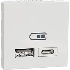 New unica - 2 cargadores usb 2,4 a - tipo a y c - polar