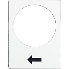 Leyenda - 30 x 40 mm - blanco  - subir o derecha, lento