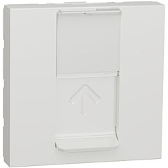 New unica, carátula para rj45 huella keystone/systimax, 2 módulos, polar