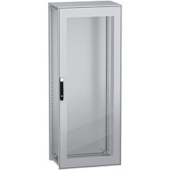 Armario modular de acero descarbonizado panelset sfn, puerta de cristal, 2000x800x500mm, ip55