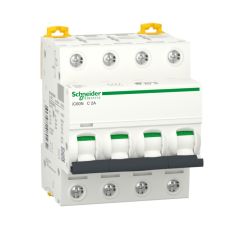 Magnetotérmico, acti9 ic60n, 4p, 2 a, c curva, 6000 a (iec 60898-1), 50 ka (iec 60947-2)