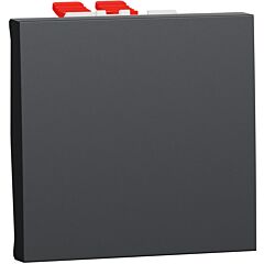 New unica, cruzamiento, 10ax, 2 módulos,  conexión rápida, ip4x, antracita