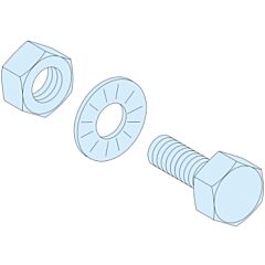 20 tornillos+tuercas m6x20+arandelas par