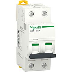 Interruptor magnetotérmico, acti9 ik60, 2p, 32a, curva c, 6ka